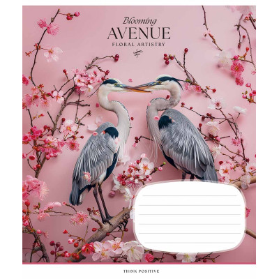 Зошит Школярик Blooming avenue 18 аркушів лінія (018-3553L)