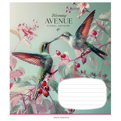Зошит Школярик Blooming avenue 18 аркушів лінія (018-3553L)