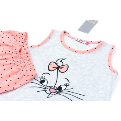 Піжама дитяча Matilda з котиком (9421-128G-gray)