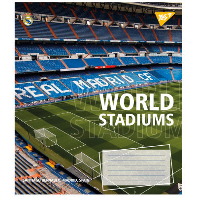 Зошит Yes World stadium 24 аркушів клітинка (767025)