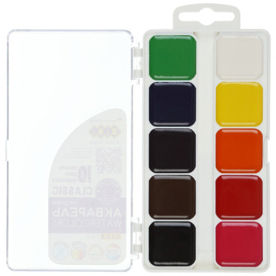 Акварельні фарби ZiBi KIDS Line -2 Classic 10 кольорів (ZB.6583)