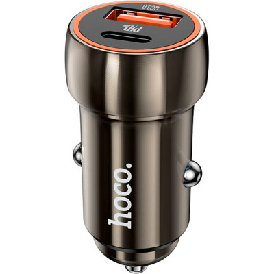 Зарядний пристрій HOCO HOCO Z46A Blue whale USB-C PD20W + USB QC3.0 Metal Gray (6931474770332)