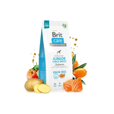 Сухий корм для собак Brit Care Dog Grain-free Junior Large Breed для великих порід з лососем 3 кг (8595602558872)