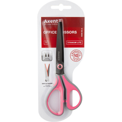 Ножиці Axent Titanium Lite 19 см Сіро-рожеві (6406-02-A)