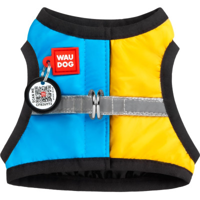 Шлея для собак WAUDOG Clothes з QR паспортом Colors of freedom XS3 (222-4020)
