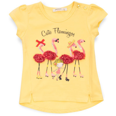 Футболка дитяча Breeze з фламінго і капрі (13490-104G-yellow)