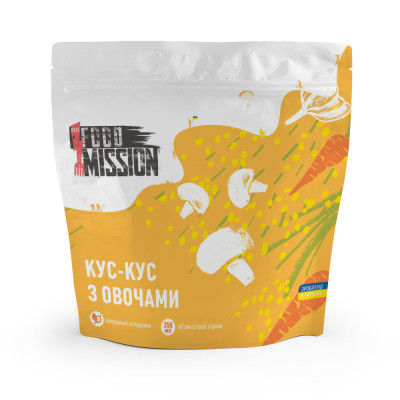 Їжа швидкого приготування Food Mission Кус-кус з овочами 100 г (fm.30467)