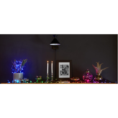 Гірлянда Twinkly Smart LED Strings RGBW 250, BT+WiFi, Gen II, IP44, кабель ч (TWS250SPP-BEU)