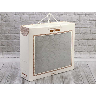 Покривало Руно двостороннє VeLour Сіре 180 х 220 см (340.55_Grey)