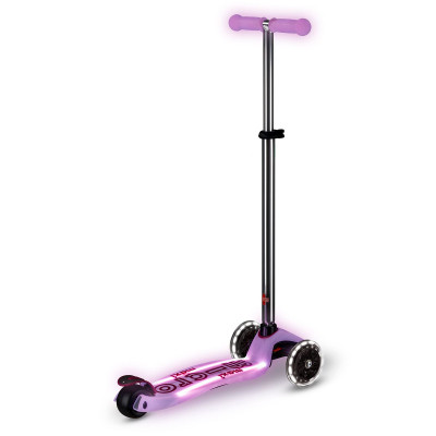 Самокат Micro Maxi Deluxe Glow LED Plus Сяйнисто-пурпуровий (MMD378)