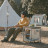Туристичний стіл Naturehike CNH22JU031 із полицями бежевий (6975641888895)