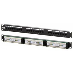 Патч-панель Hypernet 19&quot; 24 порта UTP cat.5e (PP-KUTP24-NM)