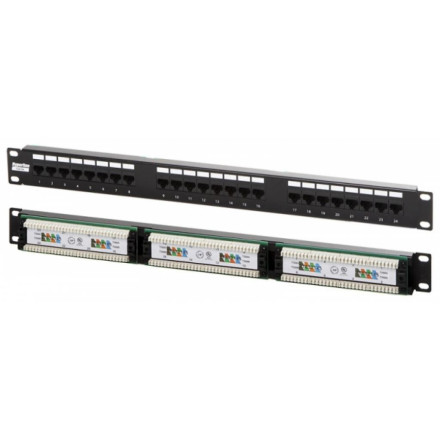 Патч-панель Hypernet 19&quot; 24 порта UTP cat.5e (PP-KUTP24-NM)