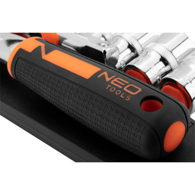 Набір головок Neo Tools 14шт, 1/4&quot;, тріскачка 90 зубців, CrV (10-000)