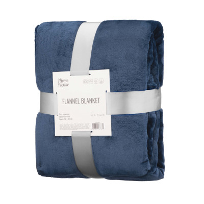 Плед Ardesto Flannel 160х200см, 100% поліестер, синій темний (ART0219SB)