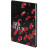 Книга записна Axent Red fleur А5, 96 аркушів, клітинка, тверда обкладинка (8459-3-A)