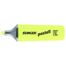 Маркер Stanger текстовий, 1-5мм, пастель, жовтий 10 шт (MARKER-TXT-STPASTY10)