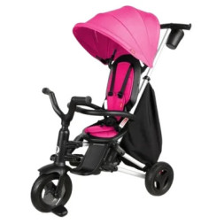 Дитячий велосипед QPlay Nova+ Rubber Floral Pink складаний триколісний (S700-13Nova+FloralPink)
