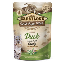Вологий корм для кішок Carnilove з качкою і котячою м'ятою 85 г (8595602537549)