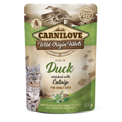 Вологий корм для кішок Carnilove з качкою і котячою м&#039;ятою 85 г (8595602537549)
