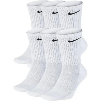 Шкарпетки Nike U NK EVERYDAY CUSH CREW 6PR-BD SX7666-100 34-38 6 пар Білі (194954124803)