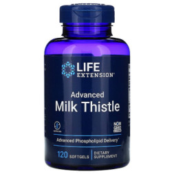 Трави Life Extension Силімарин (Розторопша), European Milk Thistle, 120 желатинов (LEX-19251)