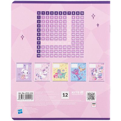 Зошит Kite My Little Pony, 12 аркушів, клітинка (LP25-232)