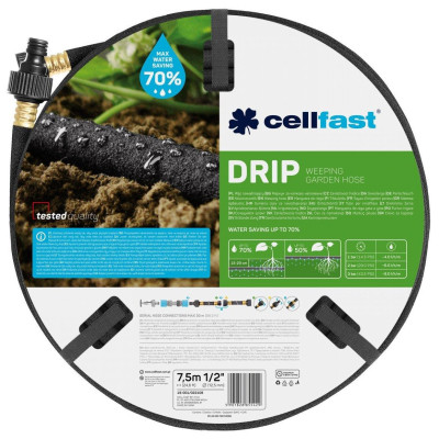 Шланг для поливу Cellfast DRIP для краплинного поливу, 1/2&#039;, 15м (19-002)