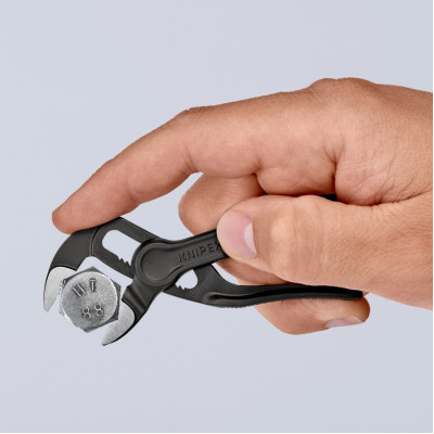 Кліщі KNIPEX COBRA XS переставні з фіксатором, 28 мм (1&quot;), под ключ 24 мм, L-100 мм, Cr-V (87 00 100)