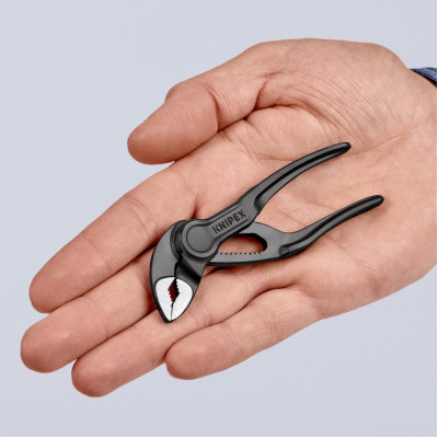 Кліщі KNIPEX COBRA XS переставні з фіксатором, 28 мм (1&quot;), под ключ 24 мм, L-100 мм, Cr-V (87 00 100)