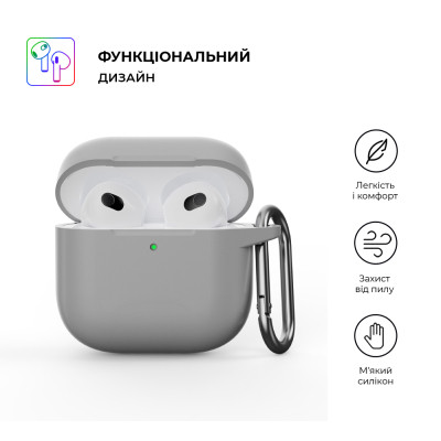 Чохол для навушників Armorstandart Hang Case для Apple AirPods 4 Light Grey (ARM81284)