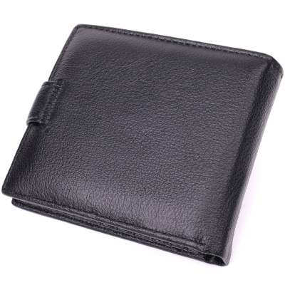 Гаманець ST Leather З натуральної шкіри Чорний (22553)