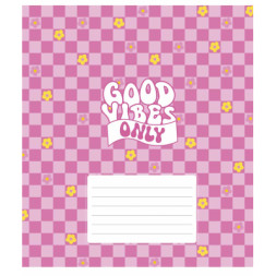Зошит Школярик Good vibes only 18 аркушів лінія (018-3561L)