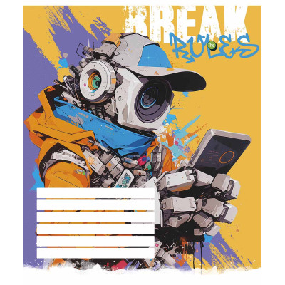 Зошит Школярик Break the rules 18 аркушів лінія (018-3492L)