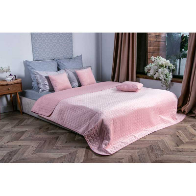 Покривало Руно двостороннє декоративне Velour Rose 180х220 см (340.55_Rose)
