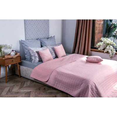 Покривало Руно двостороннє декоративне Velour Rose 180х220 см (340.55_Rose)