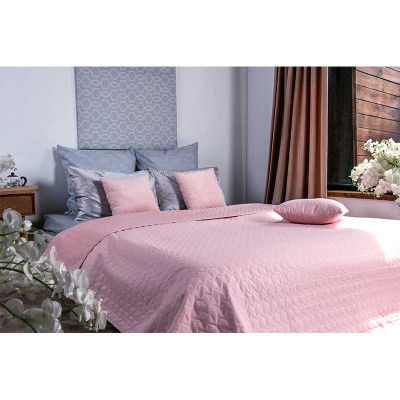 Покривало Руно двостороннє декоративне Velour Rose 180х220 см (340.55_Rose)