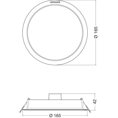 Світильник LEDVANCE DL IP44 DN 165 13W 840 WT (4058075703087)