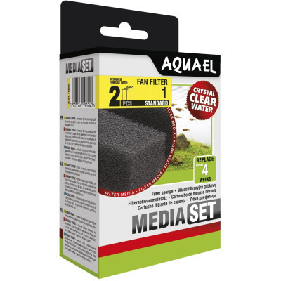 Наполнитель для аквариумного фильтра AquaEl Media Set Standard губка для фильтра Fan-1 Plus 2 шт. (5905546198240)