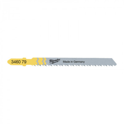 Полотно Milwaukee для лобзика T101BR, 75 мм/ крок зуба 2,5 мм, 5шт, зворотній різ (4932346079)