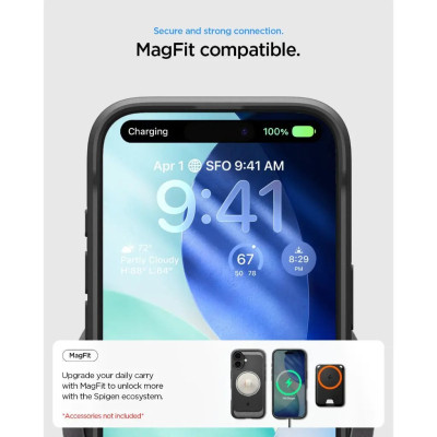 Чохол до мобільного телефона Spigen Rugged Armor MagFit iPhone 17 Matte Black (ACS10367)