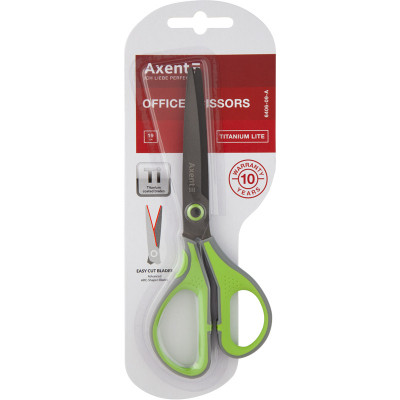 Ножиці Axent Titanium Lite 19 см Сіро-салатові (6406-09-A)