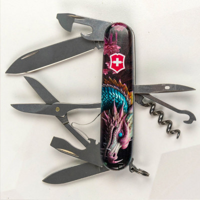 Ніж Victorinox Climber Zodiac Лазурний дракон (1.3703.3_Z3290p)