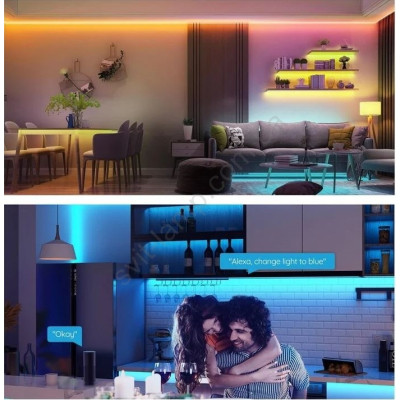 Світлодіодна стрічка Govee H615A LED 5.0m, RGB, WI-FI/Bluetooth, microphone, white (H615A3A3)