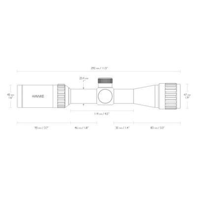 Оптичний приціл Hawke Vantage 2-7x32 AO (Mil Dot) (14111)