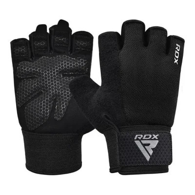 Рукавички для фітнесу RDX W1 Half Black Plus M (WGA-W1HB-M+)