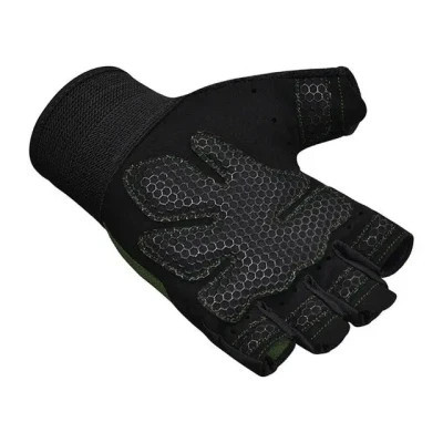 Рукавички для фітнесу RDX W1 Half Black Plus M (WGA-W1HB-M+)