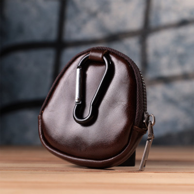 Гаманець Vintage Компактний для монет з натуральної шкіри Коричневий (sale_15101)