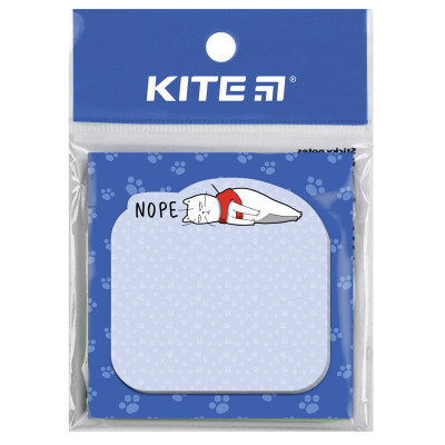 Папір для нотаток Kite з клейким шаром Nope cat 70х70 мм, 50 аркушів (K22-298-1)