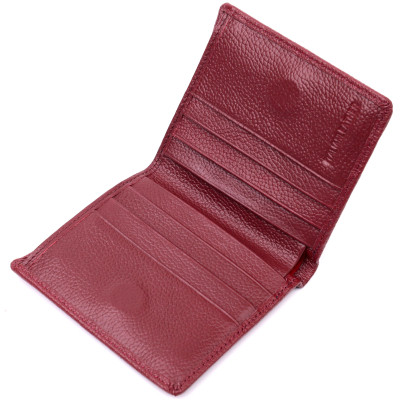 Гаманець ST Leather З натуральної шкіри Бордовий (19476)